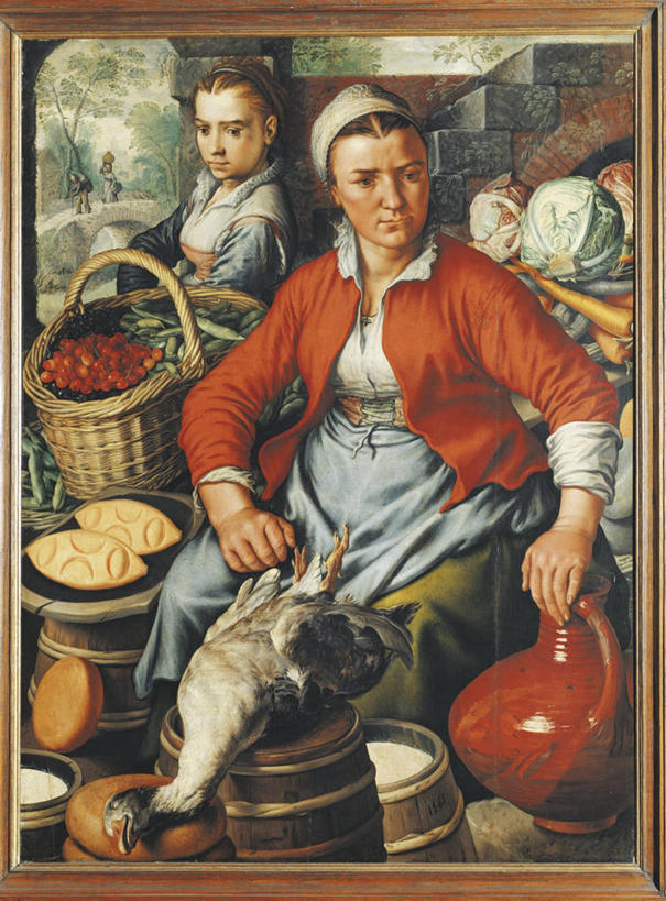 奶酪,儿童,成年人,中年人,两个人,坐,竖图,室外,白天,绘画,骄傲,信心,鹅,小贩,艺术,篮子,桶,生食,市场,古典,文化,饮食,台阶,水壶,工艺品,品味,美术,高雅,手艺,美学,美术工艺,女孩,中年女性,彩图