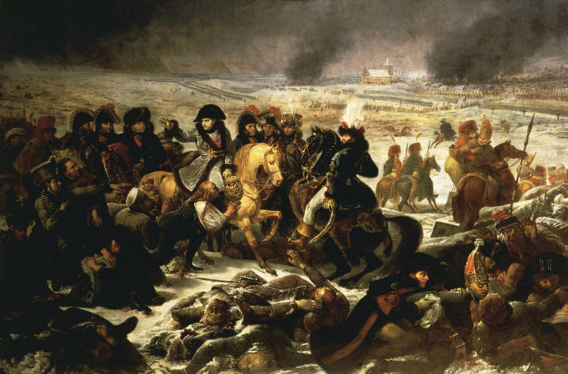 成年人,横图,室外,白天,旅游,度假,美景,油画,法国,士兵,骑马,艺术,地平线,景观,辽阔,地面,许多人,历史,娱乐,自然,一群人,享受,休闲,广阔,烟,景色,放松,战争,尸体,皇帝,一望无际,领导,自然风光,延伸,军服,天地相交,战役,尸身,无边无际,一马平川,遗体,美术工艺,战场,把握,彩图,尸首,掌控