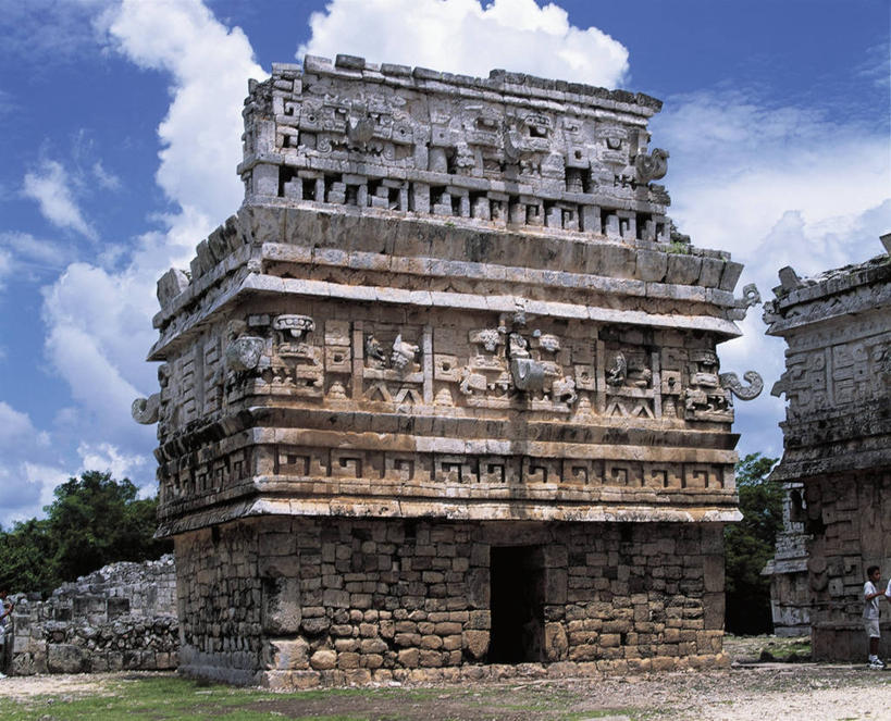 无人,横图,室外,白天,建筑,墨西哥,历史,废墟,地标建筑,摄影,考古学,拉丁美洲,玛雅文明,尤卡坦州,古代文明,美术工艺,彩图,浅浮雕,托尔特克人,拉美文明,过去