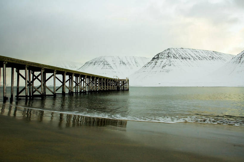 无人,横图,室外,白天,度假,海洋,山脉,雪,反射,河岸,桥,风景,自然,寒冷,摄影,宁静,西峡湾区