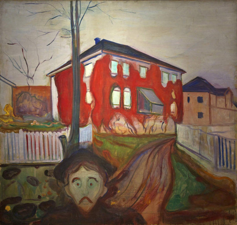 成年人,脸,头,脸颊,一个人,横图,插画,室外,白天,数码,科技,建筑,仅一个男性,阴影,沮丧,网络,房屋,小路,高光,几何,计算机图形,合成,图画,肩膀,画,红色,凝视,电脑合成图,数码合成图,合成图,肖像,漫画,写实,具体,具象,头部,小胡子,脸部,脸蛋,面部,彩图,精神疾病,表现主义