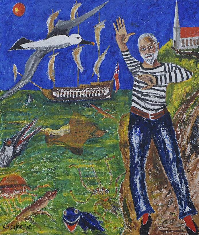 帆船,成年人,胡须,头发,一个人,水手,教堂,站,举,竖图,插画,室外,白天,正面,数码,科技,海洋,水,海鸥,仅一个男性,阴影,条纹,网络,鸟类,悬崖,尖顶,高光,几何,计算机图形,合成,图画,飞,鱼类,画,蓝色,白色,天空,动物,托,帆,电脑合成图,数码合成图,合成图,海怪,肖像,漫画,魟鱼,写实,具体,具象,帆樯,桅竿,冒险,手臂,胡子,络腮胡,水母,举起,举手,举着,向上举,向上伸,向上托,彩图,帆柱