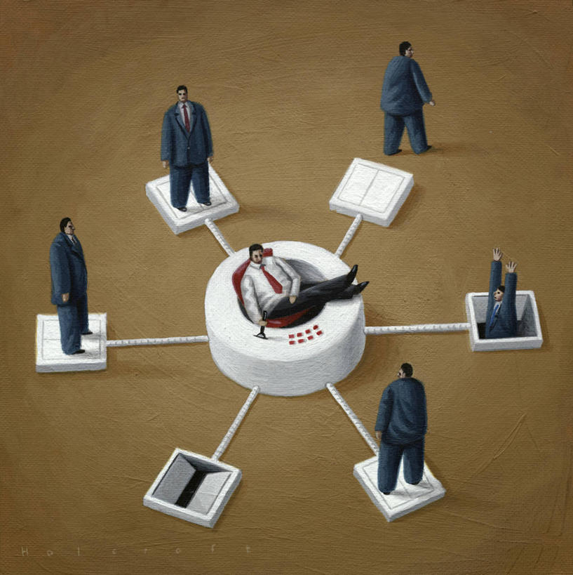 成年人,人群,商务人士,商务男性,站,坐,竖图,方图,俯视,插画,衬衫,商务,数码,科技,阴影,套装,网络,高光,几何,计算机图形,合成,图画,画,转,幽默,电脑合成图,数码合成图,控制,权威,企业,公司,合成图,商务装,陷阱,合伙,漫画,工薪阶层,写实,具体,具象,一致,想法,机会,丙稀画,危险,白领,上班族,彩图,高角度拍摄,衬衣,裁员,讽刺画