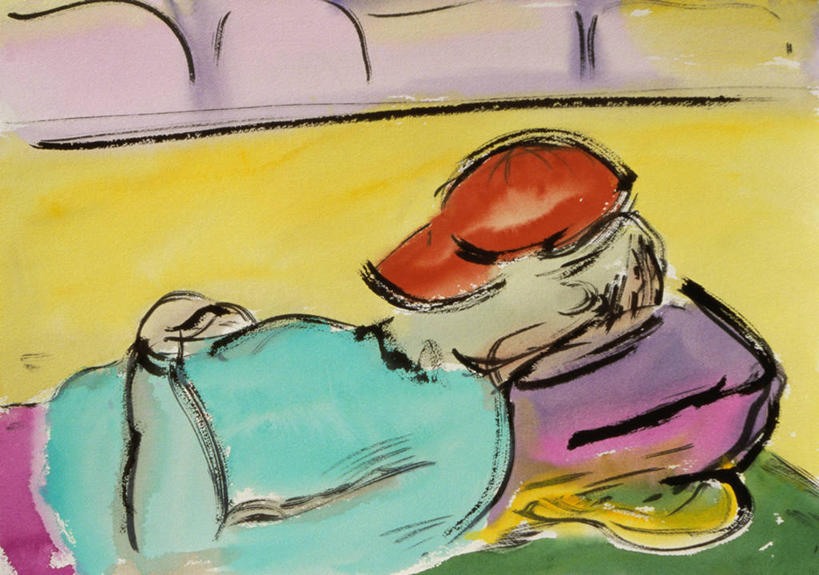 成年人,一个人,横图,插画,室内,白天,绘画,懒惰,数码,科技,床,卧室,仅一个男性,阴影,艺术,网络,棒球帽,墨水,高光,几何,计算机图形,古典,合成,图画,休闲装,文化,画,工艺品,枕头,品味,疲倦,放松,遮,遮掩,颜料,美术,电脑合成图,数码合成图,疲劳,掩盖,高雅,遮挡,疲惫,合成图,困乏,漫画,遮盖,写实,具体,具象,疲乏,美学,掩饰,委顿,疲困,疲顿,疲钝,倦怠,怠倦,美术工艺,休闲活动,睡觉,仰卧,半身,彩图