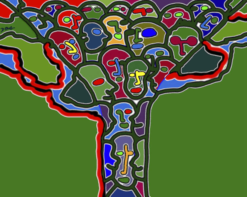 头,横图,插画,抽象,绘画,数码,科技,绿色背景,阴影,艺术,网络,许多人,高光,几何,计算机图形,古典,合成,图画,文化,画,树,绿色,工艺品,品味,一群人,人体,生长,多样,连续,美术,电脑合成图,数码合成图,高雅,合成图,漫画,计算机制图,写实,具体,具象,美学,持续,继续,陆续,式样,美术工艺,头部,彩图,家谱