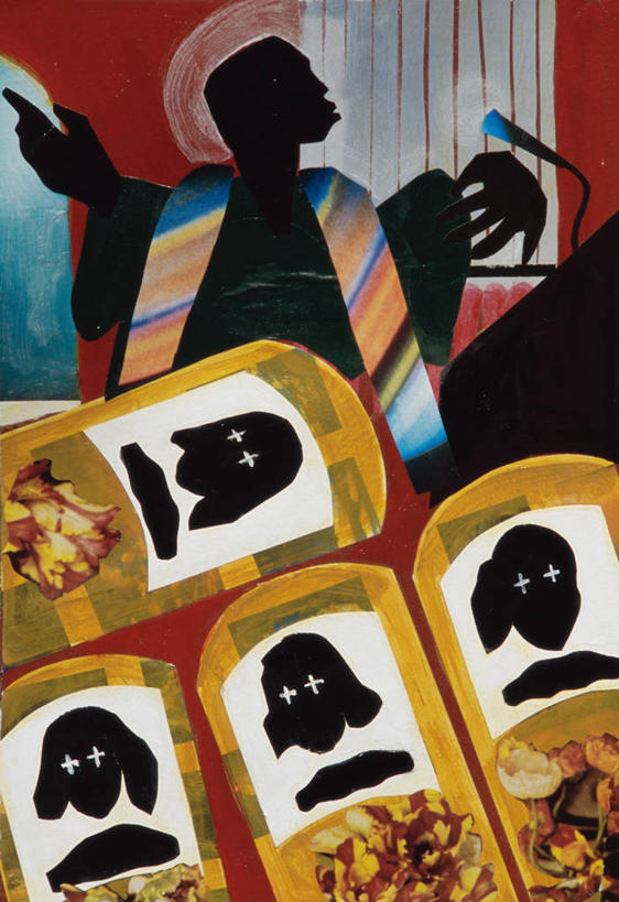 儿童,成年人,头,人群,举,竖图,插画,室内,通讯,数码,科技,种族歧视,五个人,阴影,网络,十字架,高光,几何,计算机图形,合成,图画,历史,画,托,百叶帘,人体,宗教,死亡,电脑合成图,数码合成图,麦克风,暴力,合成图,漫画,棺材,写实,具体,具象,结束,悲哀,男人,女孩,头部,手臂,神父,举起,举手,举着,向上举,向上伸,向上托,半身,彩图