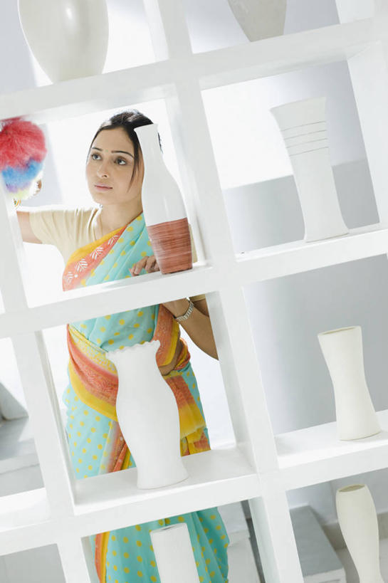 成年人,头发,一个人,家庭,站,竖图,室内,白天,家务,家具,花瓶,印度,仅一个年轻女性,仅一个女性,仅一个人,首都,拿着,现代,架子,黑色,职业,温暖,温馨,一家人,陶器,摄影,打扫,和睦,卫生,专心,掸子,印度文化,纱丽,新德里,年轻女性,女人,女性,印度人,年轻人,清洗,彩图,传统服装,融洽,传统文化,美人,家务劳动