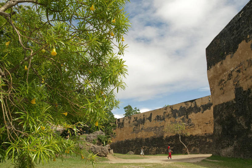 无人,横图,旅游,度假,非洲,肯尼亚,墙,古城,历史,摄影,蒙巴萨岛,彩图,旅行