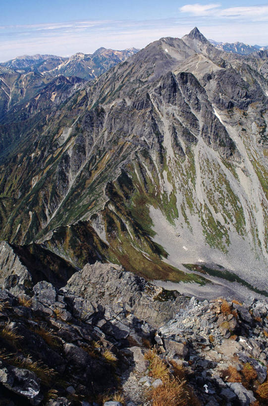 无人,竖图,室外,山,山脉,长野县,日本,亚洲,地形,山顶,北,风景,摄影,东亚,阿尔卑斯山脉,本州,本州岛,日本国,中部地方,长野,日本阿尔卑斯山脉,上高地,页岩,彩图