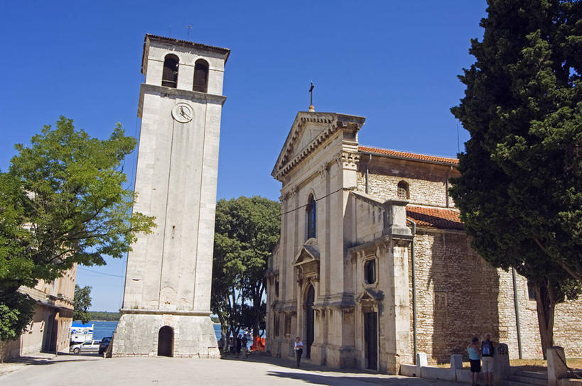 无人,教堂,横图,室外,窗户,建筑,欧洲,克罗地亚,塔,钟塔,地标建筑,摄影,宗教,基督教,钟面,宗教建筑,巴尔干,前南斯拉夫,普拉,钟,彩图,大教堂