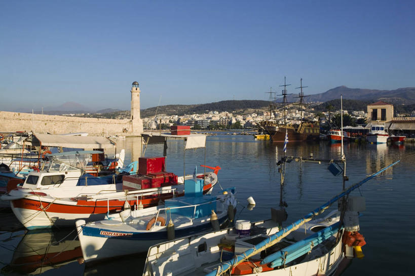 无人,横图,道路,希腊,信息,岛,灯塔,交通,方向,摄影,引导,指引,西欧,地中海文化,南欧,希腊文化,克里特岛,航标,雷西姆农,彩图,导航