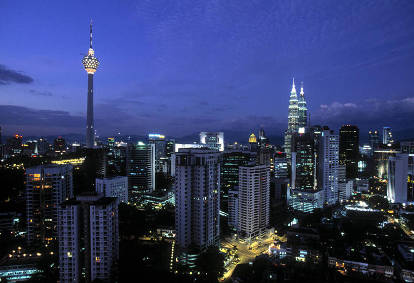 无人,横图,夜晚,城市,马来西亚,亚洲,首都,摄影,东南亚,吉隆坡,彩图