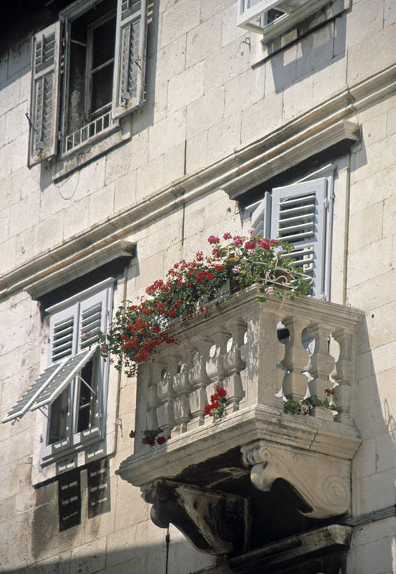 无人,竖图,阳台,欧洲,克罗地亚,摄影,巴尔干,亚得里亚海,达尔马提亚,彩图,旅行