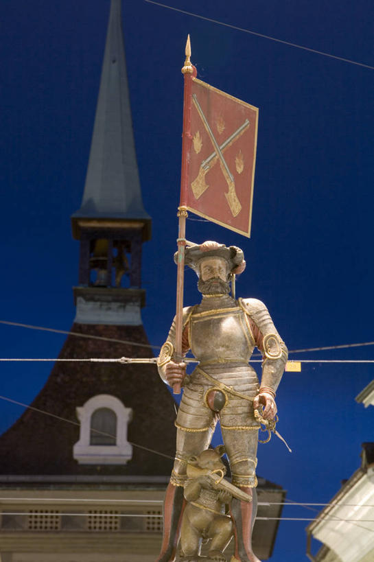 无人,竖图,城市,喷泉,瑞士,欧洲,装饰,首都,钟塔,伯尔尼,摄影,西欧,彩图