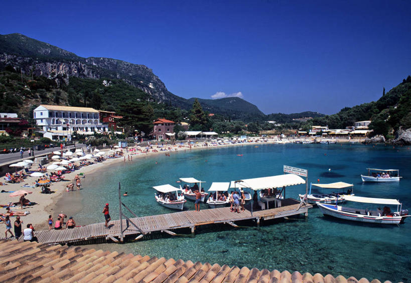 无人,横图,室外,船,希腊,欧洲,摄影,地中海文化,新西兰南岛,科孚,海滩,彩图,艾奥尼亚群岛