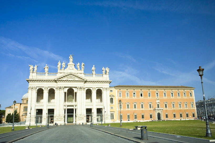 无人,教堂,横图,城市,建筑,意大利,欧洲,首都,历史,摄影,宗教,基督教,西欧,地中海文化,南欧,意大利文化,巴洛克风格,拉奇奥,拉特兰圣约翰大教堂,彩图