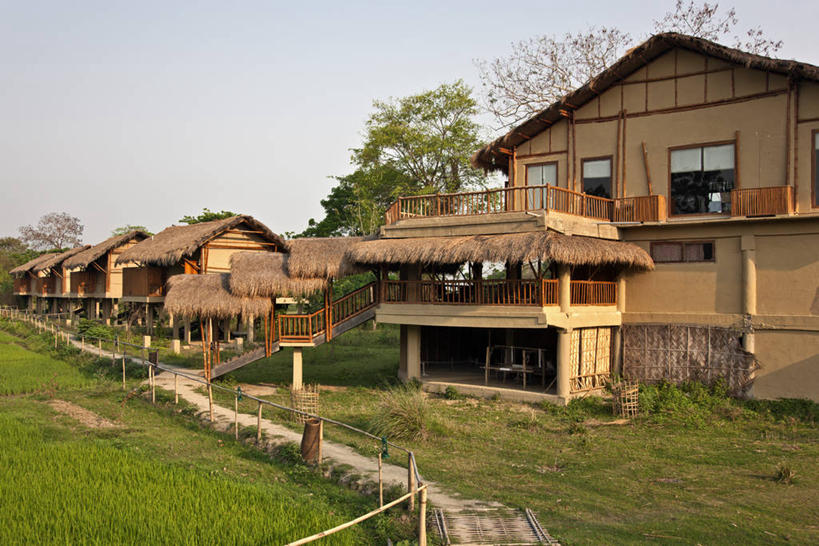 无人,横图,室外,白天,旅游,建筑,酒店,印度,摄影,国家公园,阿萨姆,印度次大陆,彩图,旅行