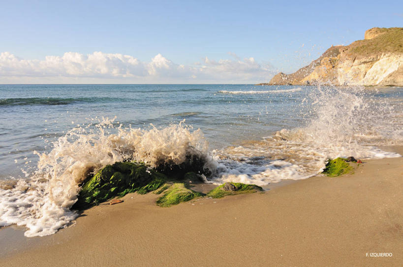 无人,横图,室外,白天,海浪,海洋,美景,西班牙,溅,沙子,景观,悬崖,云,苔藓,风景,天空,自然,波浪,景色,摄影,宁静,自然风光,阿尔梅里亚,圣何塞,海滩,岩石,彩图