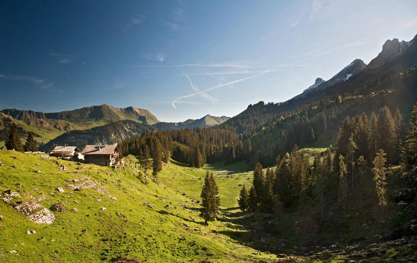 无人,横图,室外,白天,旅游,度假,美景,日光,法国,地形,景观,云,娱乐,草,树,风景,天空,自然,享受,休闲,景色,放松,摄影,宁静,自然风光,上萨瓦,彩图