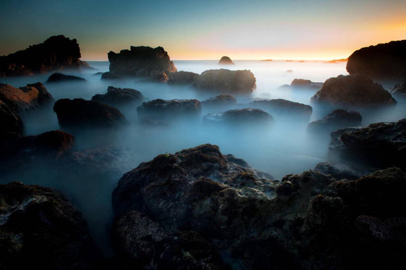 无人,横图,室外,长时间曝光,海洋,美景,美国,景观,风景,天空,自然,黄昏,景色,摄影,宁静,加利福尼亚,自然风光,马里布,海滩,岩石,彩图