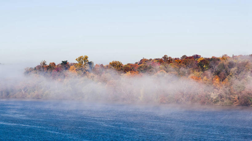 无人,横图,室外,海洋,河流,雾,美国,黎明,首都,树,天空,自然,摄影,宁静,改变,华盛顿特区,波托马克河,秋天,彩图