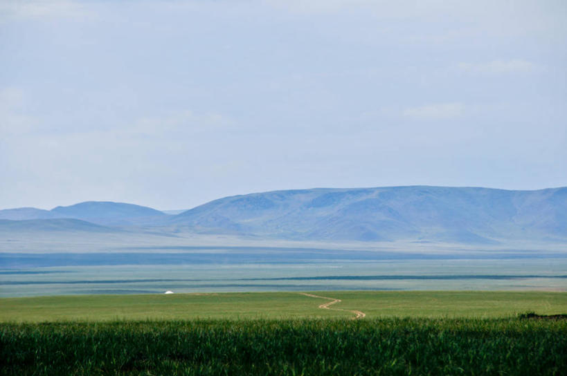 无人,横图,室外,白天,美景,山脉,蒙古,地形,景观,草,风景,天空,自然,景色,摄影,宁静,自然风光,彩图,蓝山,广角