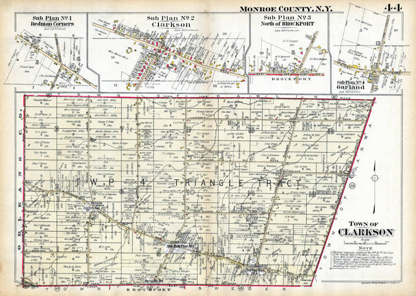 无人,横图,地图,花环,城镇,历史,古董,纽约州,彩图