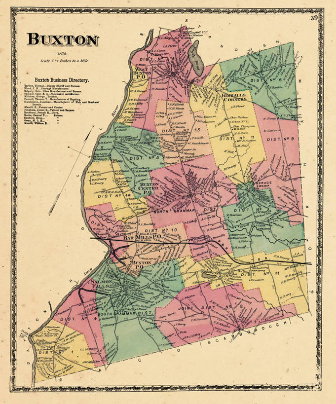 无人,竖图,地图,历史,古董,缅因州,巴克斯顿,彩图