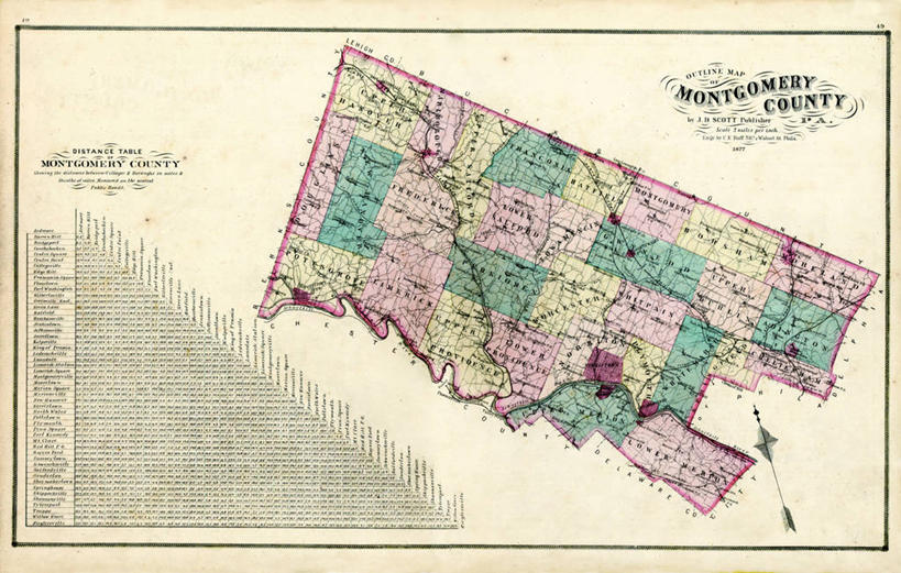 无人,横图,地图,历史,古董,宾夕法尼亚,蒙哥马利郡,彩图