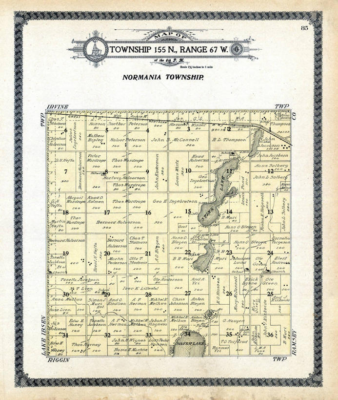 无人,竖图,地图,历史,古董,北达科他州,彩图,地图学