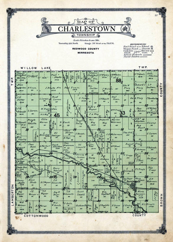 无人,竖图,地图,历史,古董,查尔斯顿,明尼苏达,彩图,地图学