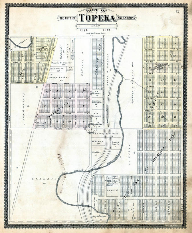 无人,竖图,城市,地图,美国,城镇,历史,古董,北美,北美洲,美洲,首府,北亚美利加洲,亚美利加洲,堪萨斯,堪萨斯州,向日葵之州,向日葵州,托皮卡,托尼卡,彩图,美利坚合众国,地图学