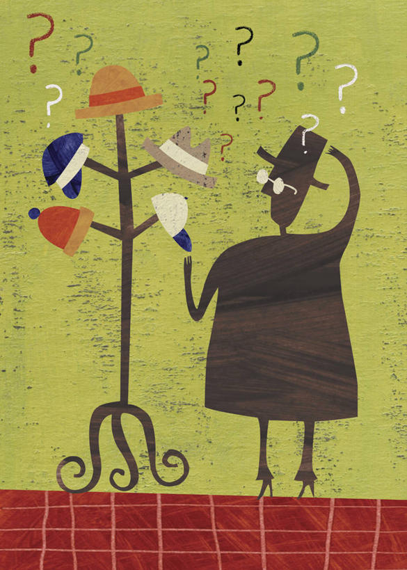 成年人,中年人,头,一个人,站,竖图,插画,正面,数码,科技,帽子,仅一个男性,仅一个人,仅一个中年男性,吊挂,悬挂,阴影,网络,高光,几何,计算机图形,挂,合成,图画,架子,画,思考,抓,决定,人体,电脑合成图,数码合成图,问号,合成图,选择,身份,剪影,漫画,写实,具体,具象,衣帽架,迷惑,男人,男性,中年男性,头部,彩图,机遇