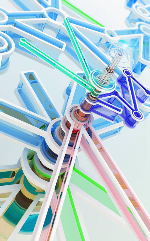 无人,工厂,竖图,俯视,插画,数码,科技,阴影,透明,网络,高光,几何,计算机图形,联系,合成,图画,现代,画,工业,水平仪,制造,电脑合成图,数码合成图,效率,合成图,漫画,创新,写实,具体,具象,控制杆,设计,彩图,高角度拍摄