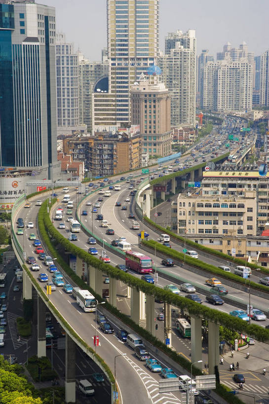 竖图,全景,俯视,彩色,白天,美景,城市风光,大桥,道路,建筑,街道,立交桥,路,桥梁,公路,上海,中国,亚洲,景观,高架,建筑群,桥,车流,交通,现代建筑,延安路高架,景色,运输,摄影,高架桥,立体交通,东亚,高架道路,跨线桥,中华人民共和国,马路,bj174