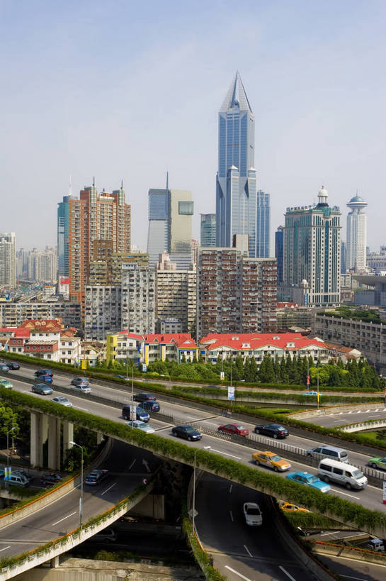 竖图,全景,俯视,彩色,白天,美景,城市风光,大桥,道路,建筑,街道,立交桥,路,桥梁,公路,上海,中国,亚洲,景观,高架,建筑群,桥,车流,交通,现代建筑,延安路高架,景色,运输,摄影,高架桥,立体交通,东亚,高架道路,跨线桥,中华人民共和国,马路,bj174