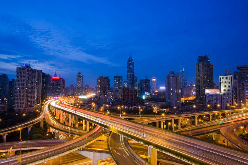 横图,全景,俯视,彩色,美景,城市风光,大桥,道路,建筑,街道,立交桥,路,桥梁,夜景,公路,上海,中国,亚洲,景观,高架,建筑群,桥,灯光,车流,交通,现代建筑,延安路高架,灿烂,景色,运输,摄影,高架桥,立体交通,东亚,高架道路,跨线桥,中华人民共和国,马路,bj174