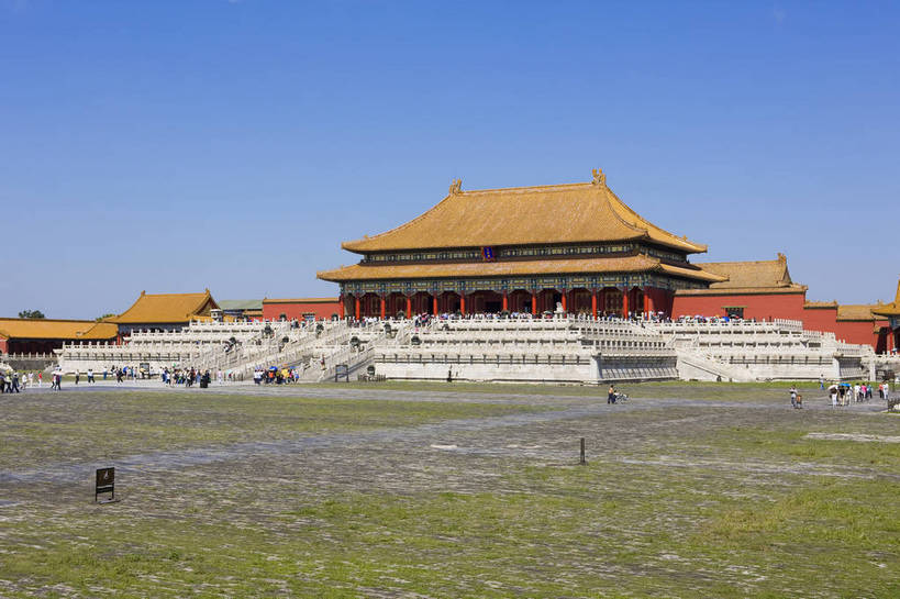 故宫,横图,室外,白天,建筑,北京,中国,亚洲,雕刻,历史,古代,白云,天空,中国文化,东亚,中华人民共和国,古远,皇家,传统文化,bj174