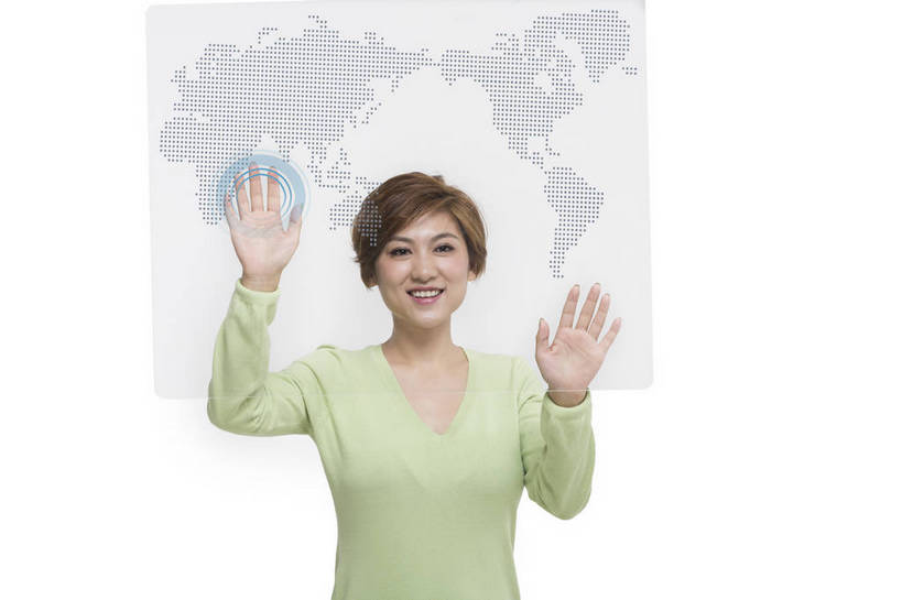 东方人,成年人,一个人,站,微笑,横图,彩色,室内,留白,抠图,白色背景,时尚,快乐,幸福,信心,显示器,互联网,技术,数码,高科技,科技,北京,中国,亚洲,仅一个年轻女性,指,阴影,透明,科学,空间,网络,屏幕,图片,触摸屏,高光,几何,计算机图形,年轻,合成,图像,信息技术,指点,休闲装,黄种人,数码合成,显示屏,现代,休闲,健康,手指,放松,幻想,美女,自信,摄影,生活方式,电脑合成图,数码合成图,创造力,科学技术,操作,指向,科幻,未来,愉悦,合成图,影像,液晶显示器,虚拟,梦想,单人,输出设备,东亚,出色,杰出,卓越,乐观,单独,年轻女性,女人,女性,亚洲人,中国人,年轻人,触摸,半身,欢乐,开心,愉快,全息图,感知,bj174