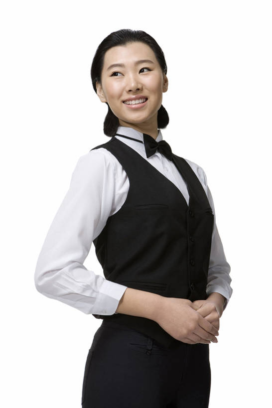 东方人,成年人,一个人,服务员,握手,笑,微笑,露齿笑,竖图,留白,抠图,白色背景,侧面,仰视,快乐,幸福,热情,信心,中国,仅一个女性,服装,正装,领结,站着,职业,服务,摄影,礼节,严肃,神圣,肖像,东亚,燕尾服,认真,年轻女性,女人,女性,亚洲人,中国人,年轻人,服务生,侍者,搀手,拉手,手拉手,手握手,彩图,低角度拍摄,影棚拍摄,礼服,bj175