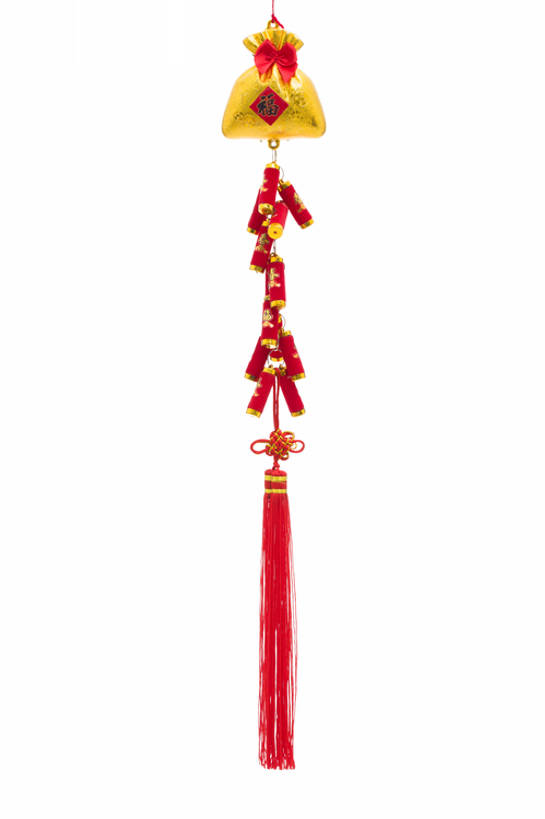 无人,竖图,特写,留白,抠图,白色背景,运气,静物,鞭炮,北京,中国,春节,新年,亚洲,吊挂,悬挂,风俗,节日,庆祝,装饰,鲜艳,古典,挂,传统,红色,焰火,福字,汉字,精神,财富,摄影,钱袋,仪式,中国文化,典礼,古典风格,东亚,穗,制度,彩图,影棚拍摄,金子,传统文化,传统节日,象征主义,bj175